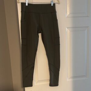 High-Rise Olive Green Women's Pocket Joggers